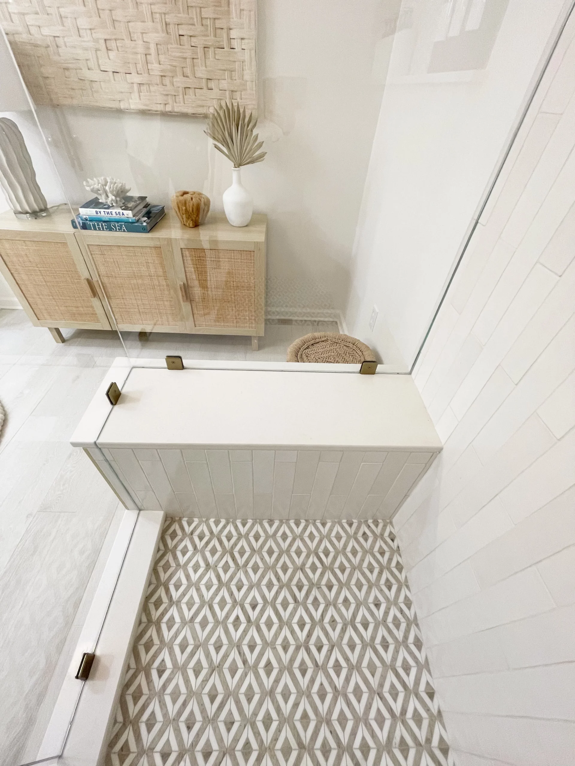 master bath meadowcross - shower remodeled, custom tile