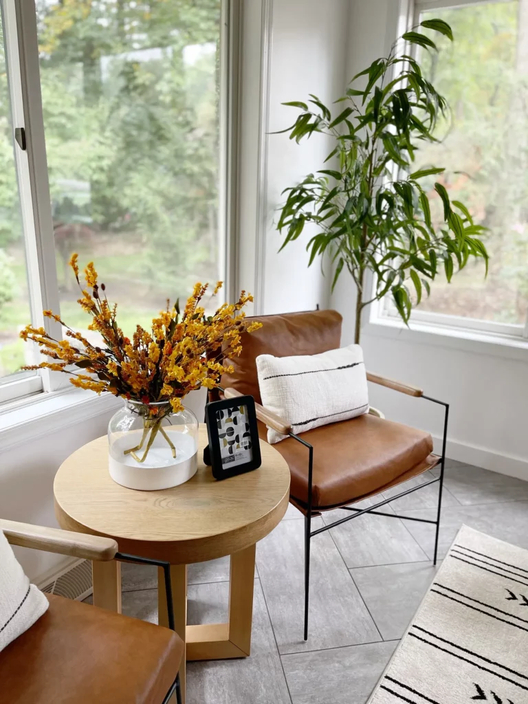 sorrelridge sunroom interior design, sitting area, indoor plant